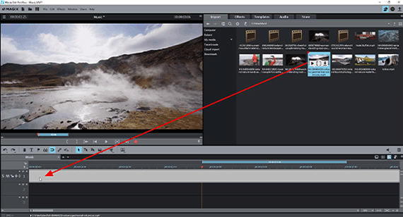 Add music to video: Video import