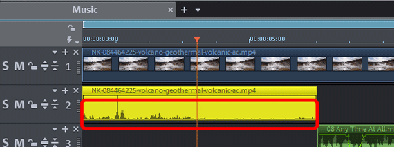 Add music to video: Cut audio track