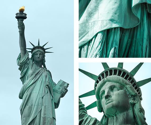 Statue of Liberty in different angles