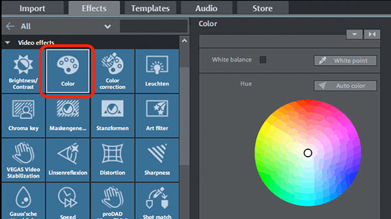 Color editor Brighten video with selective color correction