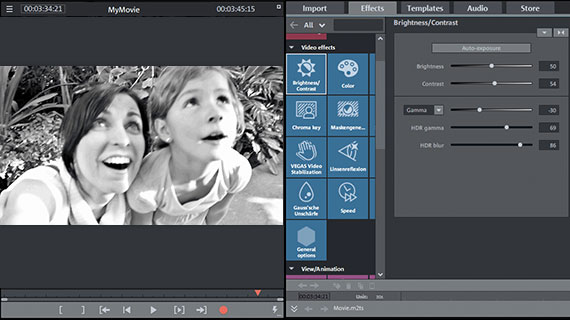 Brightness and contrast control for black & white video