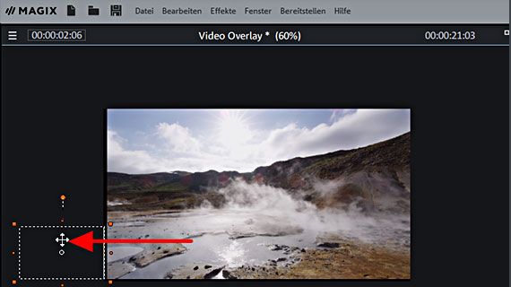 Video-Overlay von außen ins Bild fliegen lassen