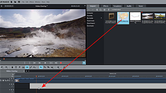 Importation d'une superposition vidéo Chargement d'un superposition vidéo par glisser-déposer