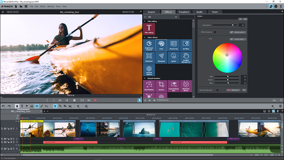 Storyboard mode in Movie Edit Pro Screenshot of Storyboard mode in Movie Edit Pro