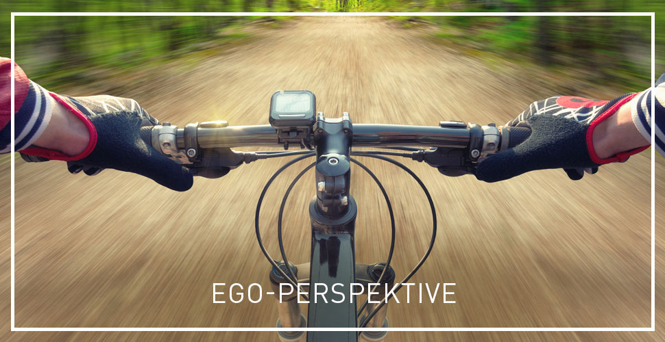 Verwendung der Egoperspektive beim Rad fahren