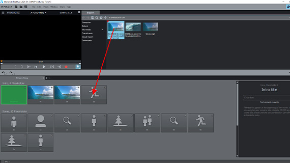 Editing template wizard for action cam videos Insert your own videos into editing template placeholders