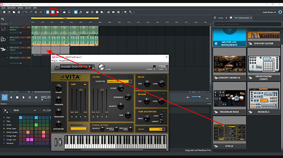 Vita-Sampler im Media Pool per Drag & Drop laden