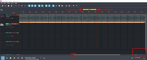 Define playback range and display section