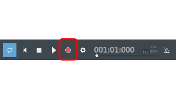 Start MIDI recording in transport control