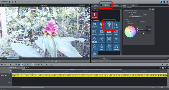 Opening color correction