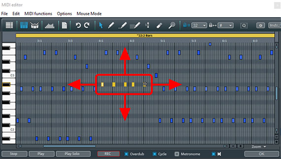 Correct pitches and measure positions