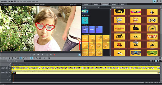 Graphics for Motion tracking Loading image objects with Motion tracking