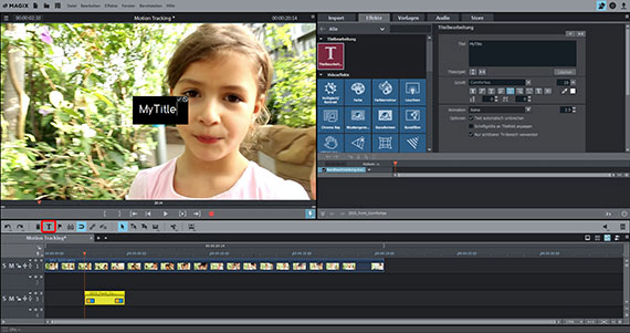 Texteinblendung für Motion Tracking Titel für Motion Tracking erzeugen
