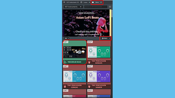 Free Soundpools and instrument in the Store Buy more sound pools and instruments