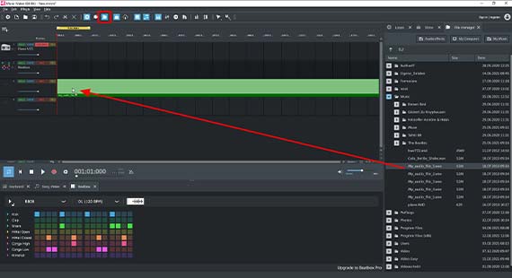 Load audio file from the file manager