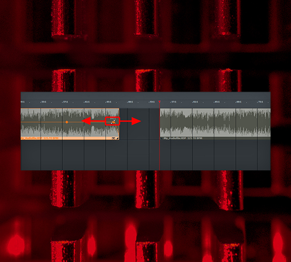 Fading out an audio object using the upper handle