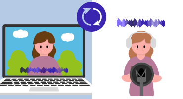 Tijdsynchrone voice-over - voorbeeld