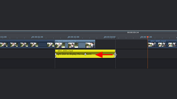 Tonspur ohne Time-Lapse-Effekt