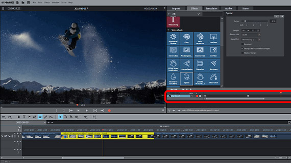 Videos schneller machen mit Speed Ramps Dynamischer Time-Lapse-Effekt