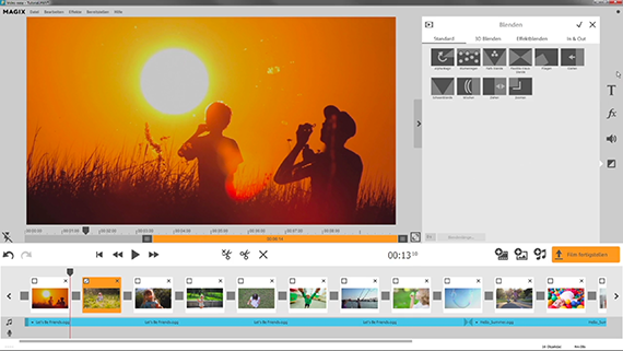 Spezialblenden als Übergangseffekt in Video easy auswählen