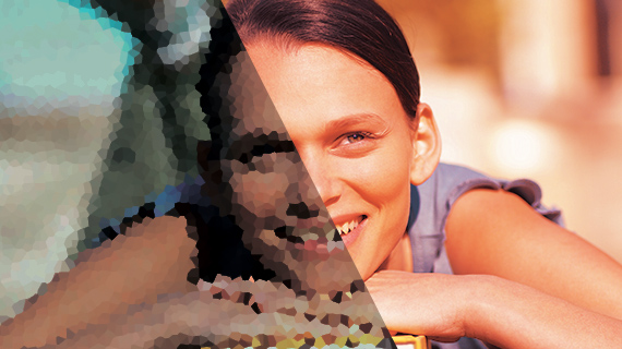Illustration of a video filter using a before-and-after picture Illustration of color matching using video filters in a two-part before-and-after picture