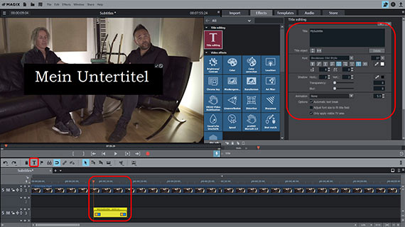 Untertitel selber erstellen Schriftart und Format einstellen