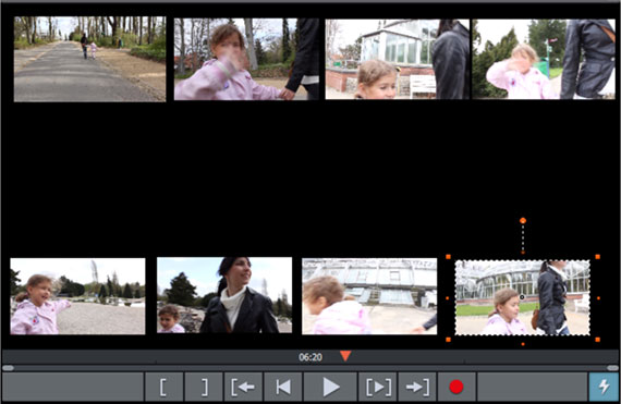 Collage de vídeo mediante arrastrar y soltar 