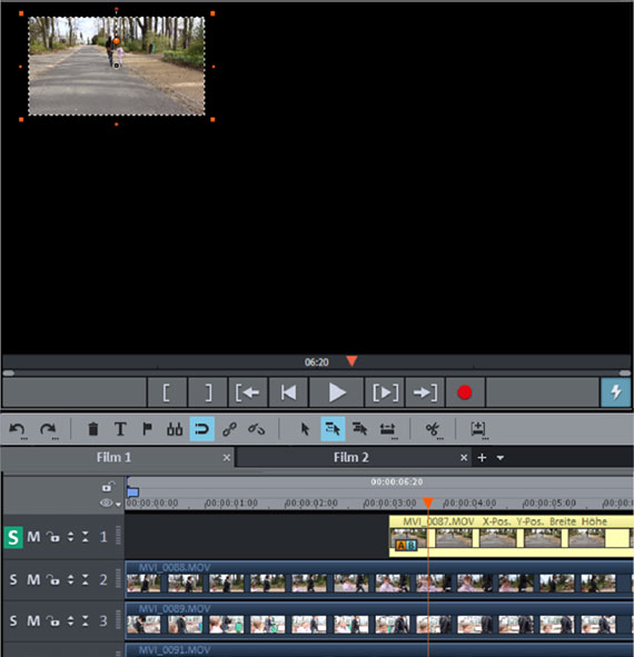 First image in the video collage Modified size and position