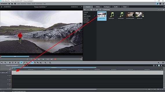 Tonspur bearbeiten Tonspur bearbeiten: Video-Import