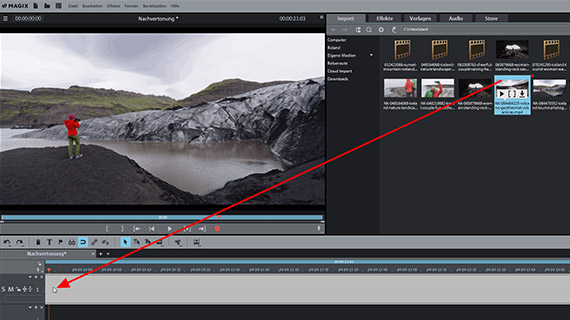 Video nachvertonen Film nachvertonen: Video-Import