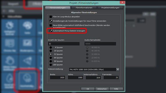 Proxy-Dateien anlegen Abspiel-Performance verbessern