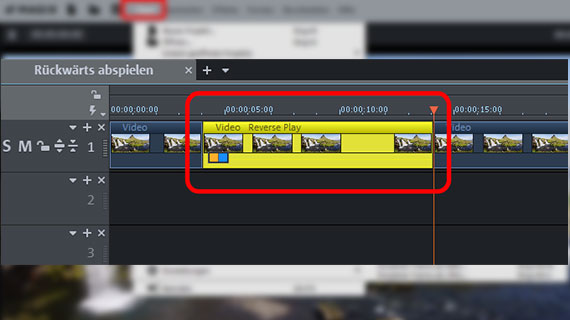 Bereich aus Video rückwärts abspielen und exportieren Exportbereich