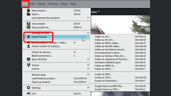 Modifier un format vidéo Liste de tous les formats vidéo