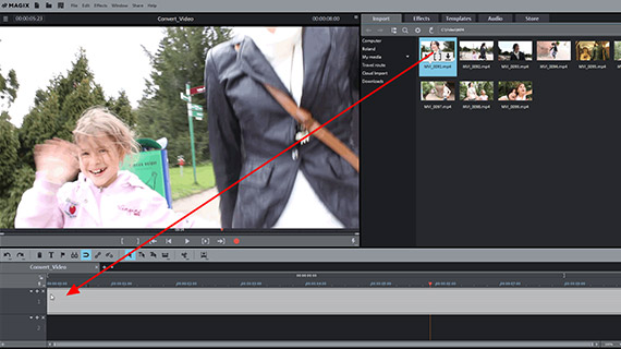 Étape 1 : charger une vidéo Modifier un format vidéo : importer un fichier