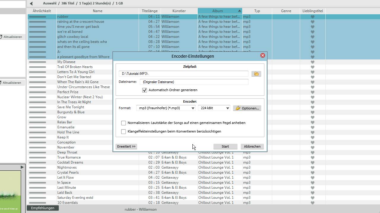 How do I convert audio files into MP3 format?