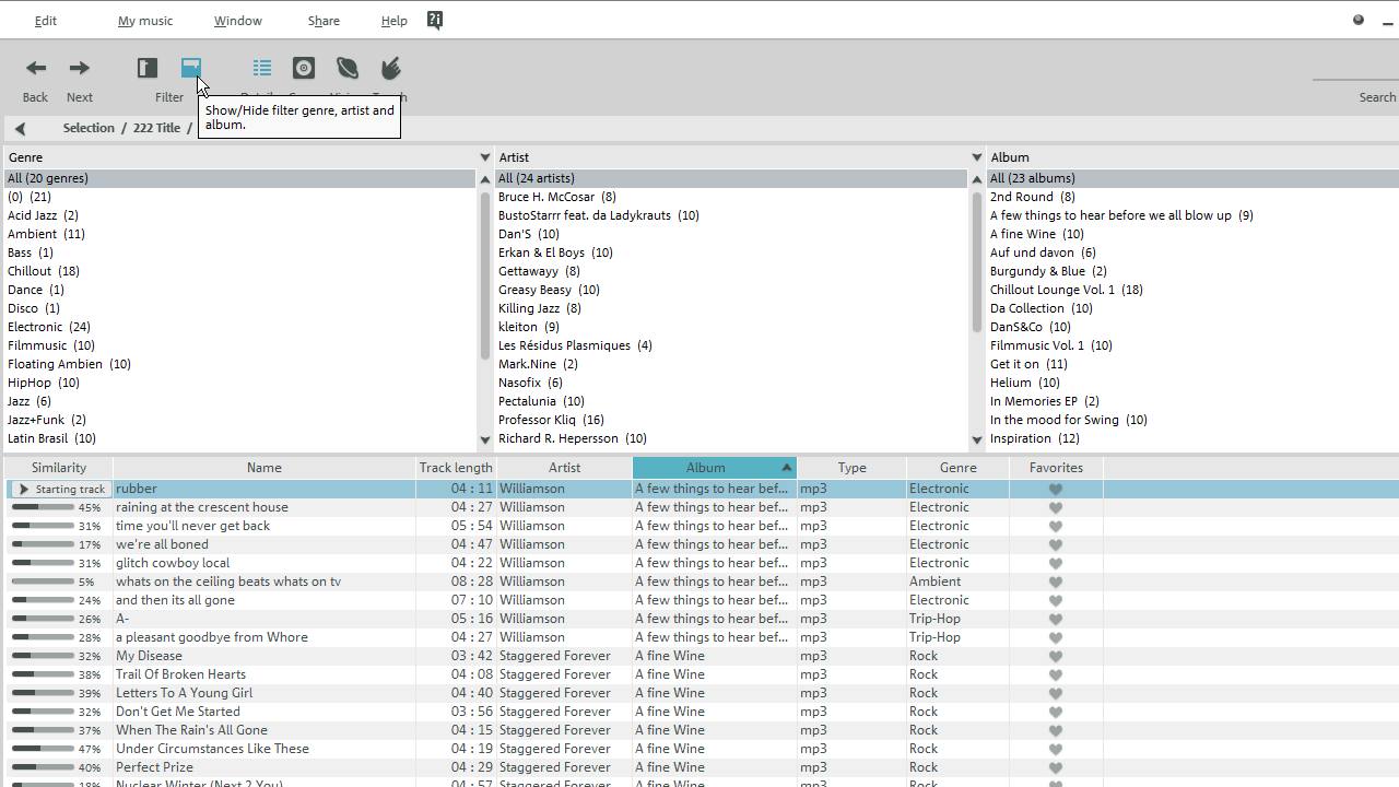 Base de datos de música