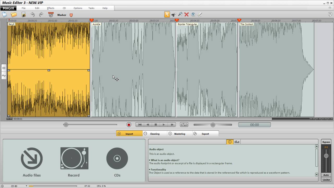 Elaborazione musica con Music Editor