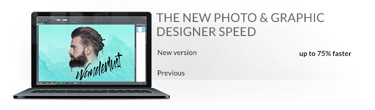 Graphic of the improved speed of the new version Graphic of the improved speed of the new version