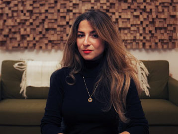 Heba Kadry in her studio