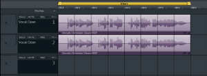 Duplicating the vocal take Two takes with identical audio content