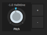 Oberfläche des Pitchshifting Features