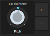 Pitchshifting Oberfläche des Knopfes der Pitchshifting-Funktion