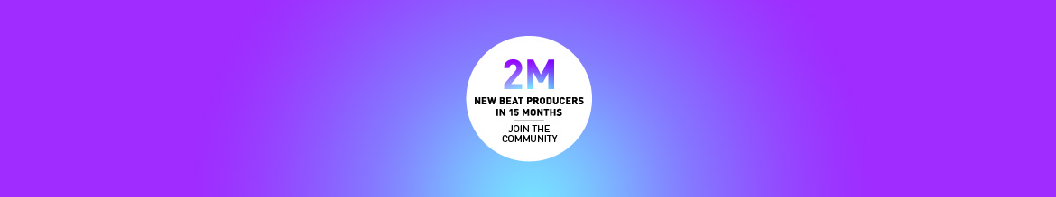Logo for 2 million new beat producers