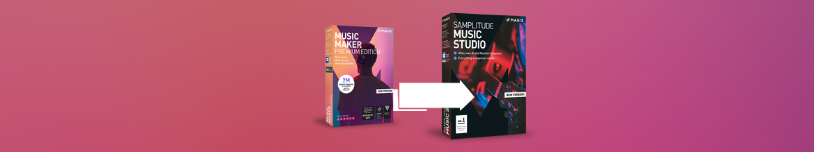 Produktboxen Music Maker und Samplitude Music Studio