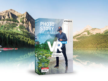 Photostory Premium VR Orderbox in front of a landscape