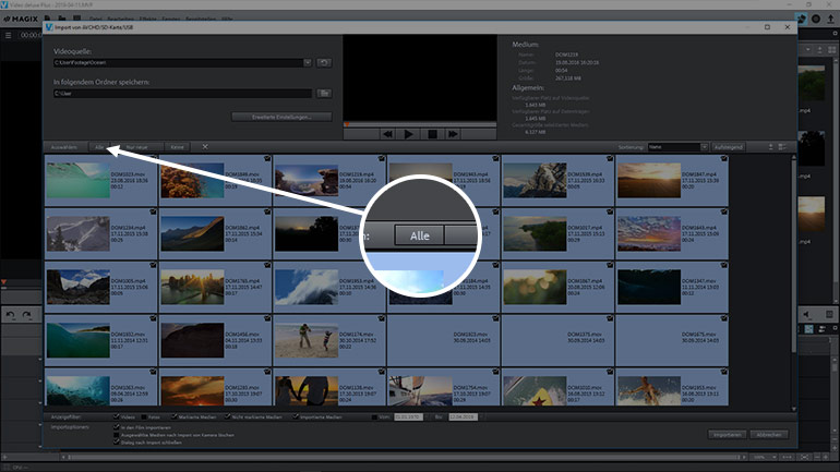 Alle Dateien vom Smartphone in MAGIX Video deluxe importieren Alle Dateien vom Smartphone in MAGIX Video deluxe importieren