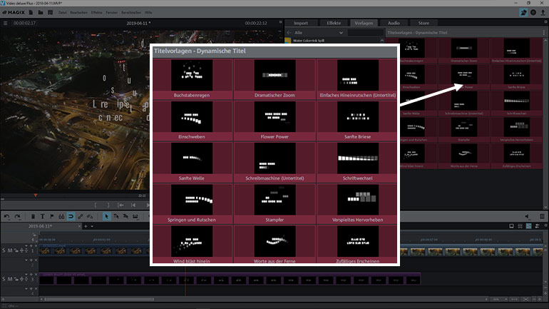 Dynamische Titel in MAGIX Video deluxe für abwechslungsreiche Film-Intros Dynamische Titel in MAGIX Video deluxe für abwechslungsreiche Film-Intros