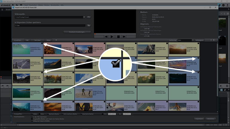 Einzelne Videos vom Smartphone importieren in MAGIX Video deluxe Einzelne Videos vom Smartphone importieren in MAGIX Video deluxe