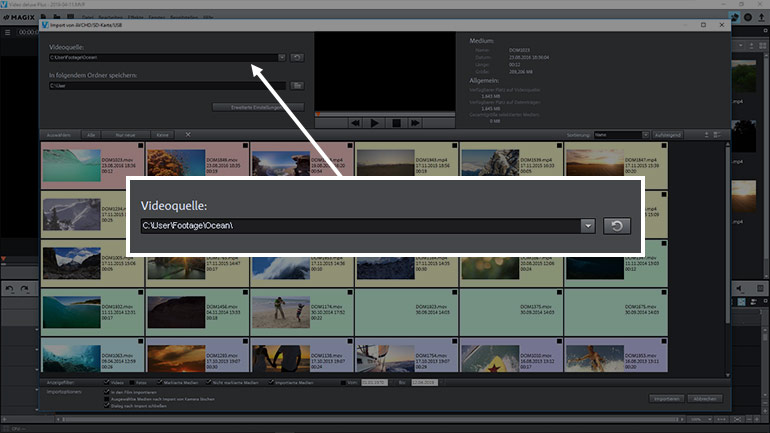 „Smartphone“ als Videoquelle auswählen in MAGIX Video deluxe „Smartphone“ als Videoquelle auswählen in MAGIX Video deluxe