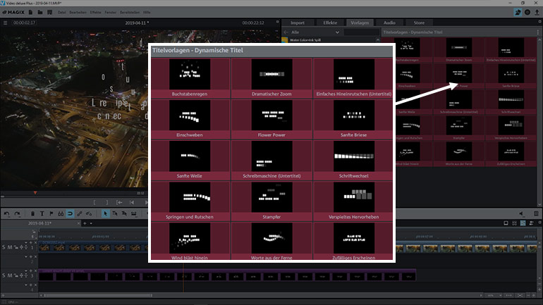 Dynamische Titel in MAGIX Video deluxe für abwechslungsreiche Film-Intros